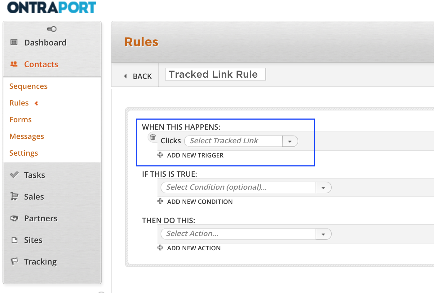 global rule for ontraport tracked links
