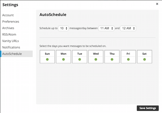 hootsuite autoschedule